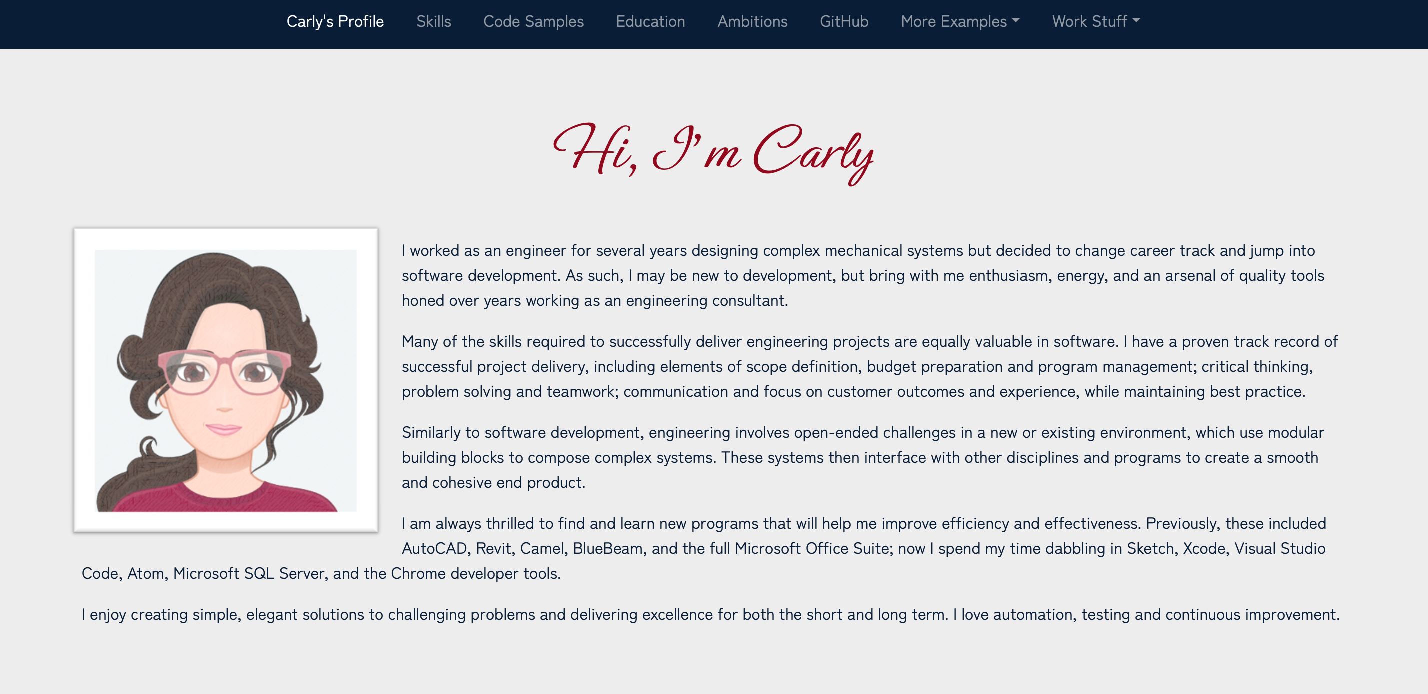 Website home page